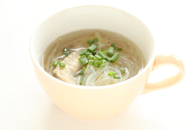 鶏肉とねぎの春雨スープ