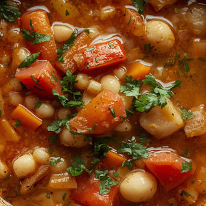 ミネストローネ風、大豆のスープ