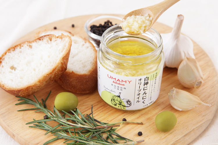 白神にんにくオリーブオイル 135g｜秋田産にんにく使用 | UMAMY